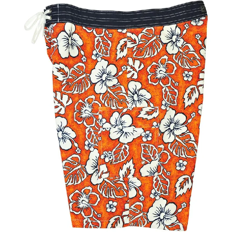 Cool Summer "Empirical Age" Boys + Girls Board Shorts. 8" Inseam / 18.5" Outseam (Orange)