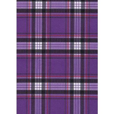 Exquisite Fabrics **Fixed (Non Elastic) Waist Board Shorts "Casual Friday Plaid" (Purple) Print Mens CUSTOM