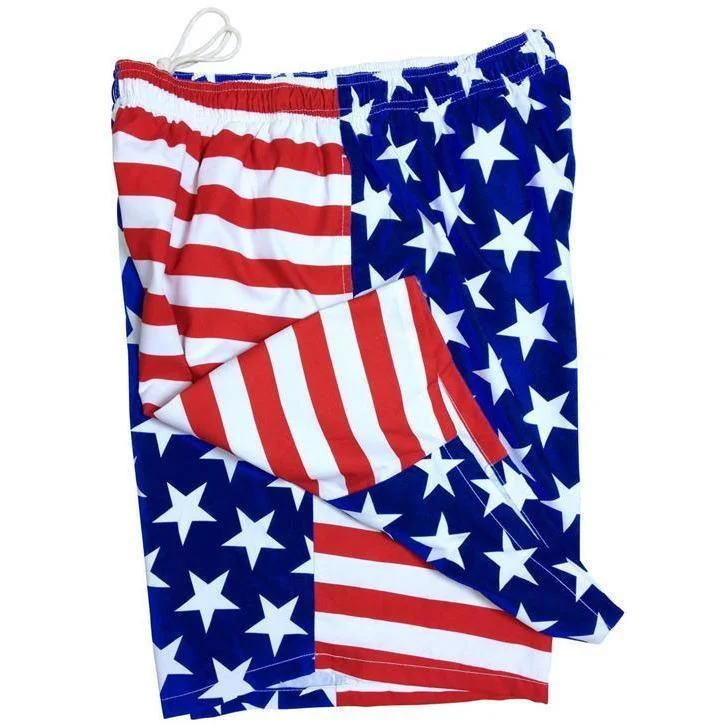 Slim Fit **Fixed (Non Elastic) Waist Board Shorts "Freedom" Mens CUSTOM