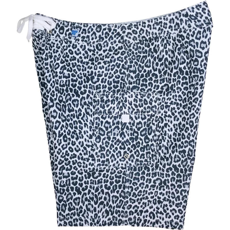 Girl Style Fixed (Non Elastic) Waist Womens Board Shorts "Wild Weekend" (Charcoal) * CUSTOM *