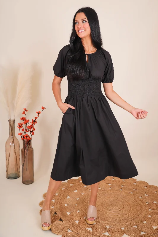 Soft And Comfortable How the Story Goes Dress-Black