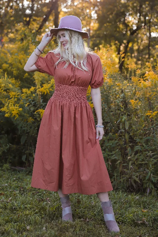 Fashionable Items How the Story Goes Dress-Rust
