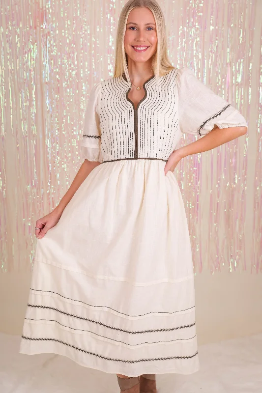 European And American Style In A Rhythm Midi Dress