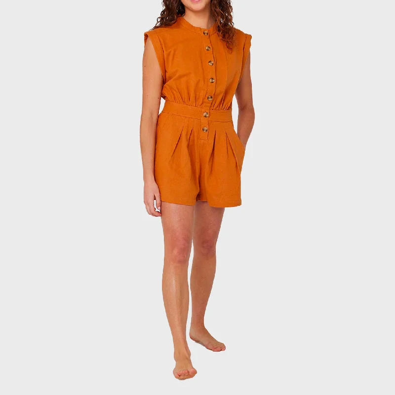Carefree Style Sisstrevolution In My Sol Womens Romper - Acorn