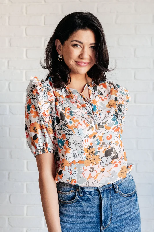 Noble Temperament It's Intuitive Floral Blouse