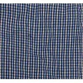 "Lakeshore" (Blue) 100% COTTON Seersucker Men's Elastic Waist Swim Trunks w/ on-seam Pockets (Select Custom Outseam 18" - 28")