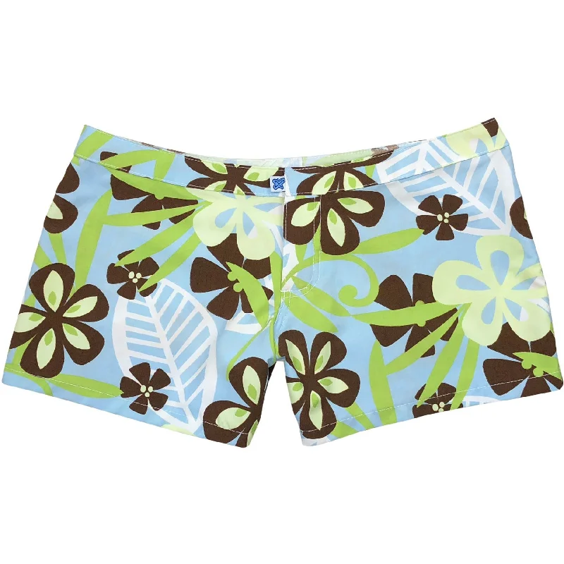 "License to Chill" (Blue) Womens Board/Swim Shorts - 4"