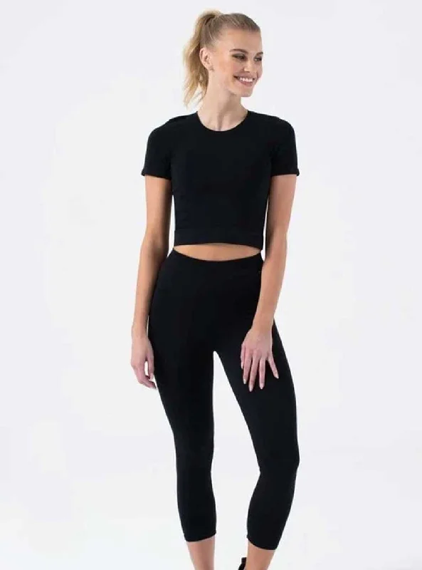 Bottom And Versatile NUX Active Women's Our Favorite Crop Top - Black