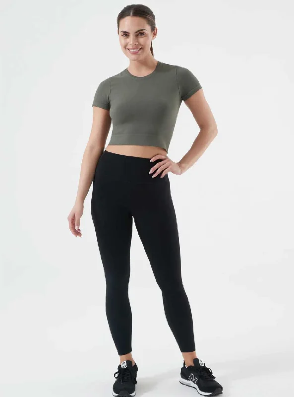 Lazy Style NUX Active Women's Our Favorite Crop Top - Evergreen Green