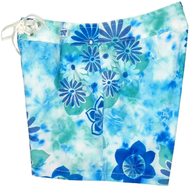 "Painted Desert" Board Shorts - Regular Rise / 5" Inseam (Aqua)