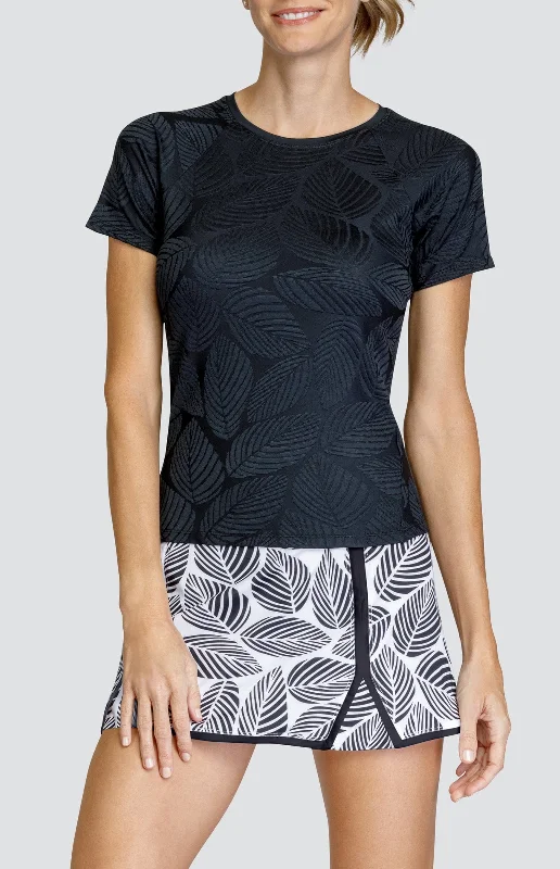 Trendy And Casual Pema Top - Fading Leaves Onyx