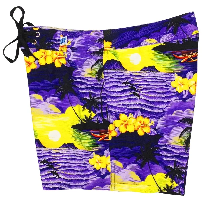 Spiritual Vitality "Picture This" Girls Board Shorts - 5" Inseam (Purple)