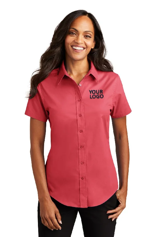 Versatile Items Port Authority Ladies Short Sleeve Easy Care Custom Shirts, Hibiscus