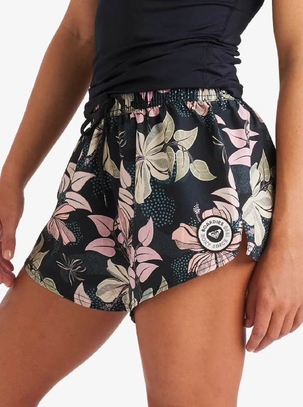 Casual Style Roxy Womens No Bad Waves Board Shorts - Anthacite Sunny Floral