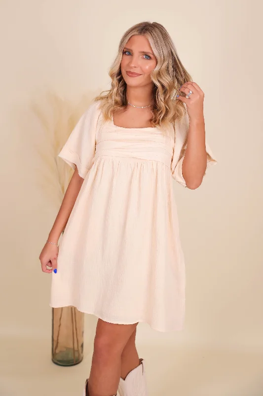 Elegant Style See Me Over Here Dress-Ivory