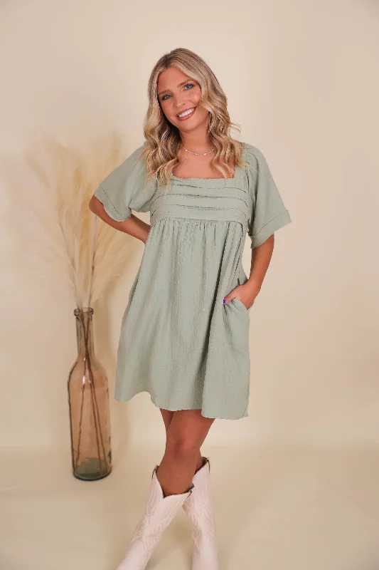 Design Perception See Me Over Here Dress-Sage