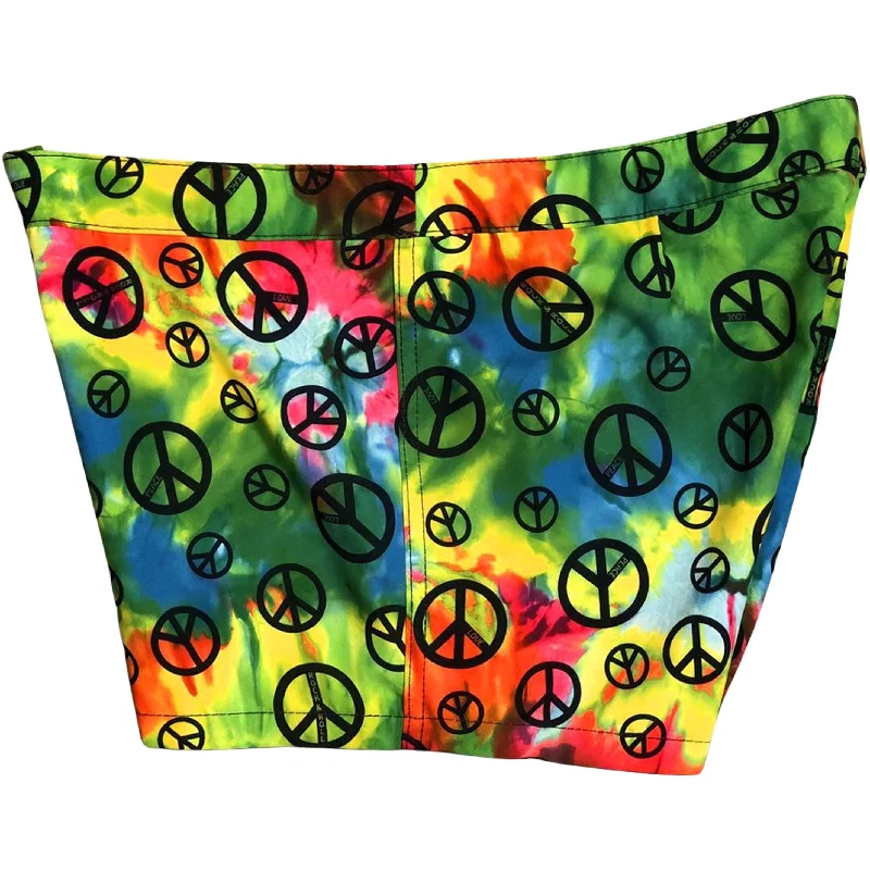 Short Design "Sign Language" Tie Dye Womens Board/Swim Shorts - 4"