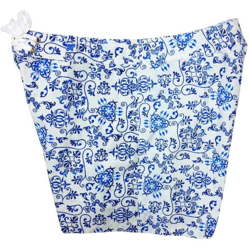 Casual And Casual "Stage Coast" 100% Cotton Board Shorts - Regular Rise / 5" Inseam (White)