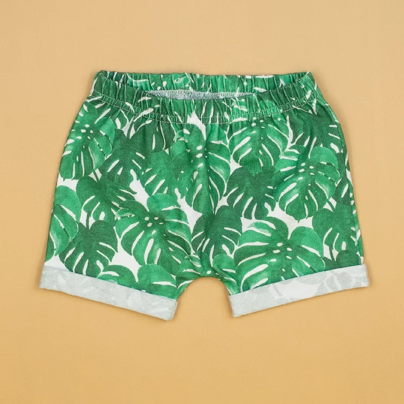 Tropical Rolled Hem Shorts