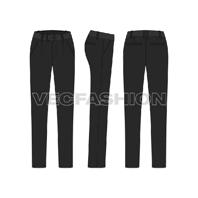 Casual And Comfortable Women's Black Cotton Pants