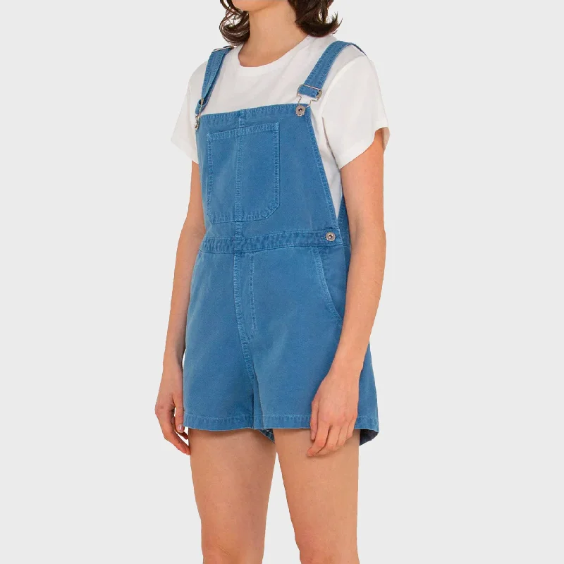 Urban Style Deus Womens Canvas Vada Overall - Overdyed Light Indigo